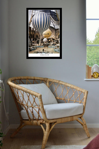 Air balloons, Paris 1914 | Vintage Iconic Photograph | Wall Frame