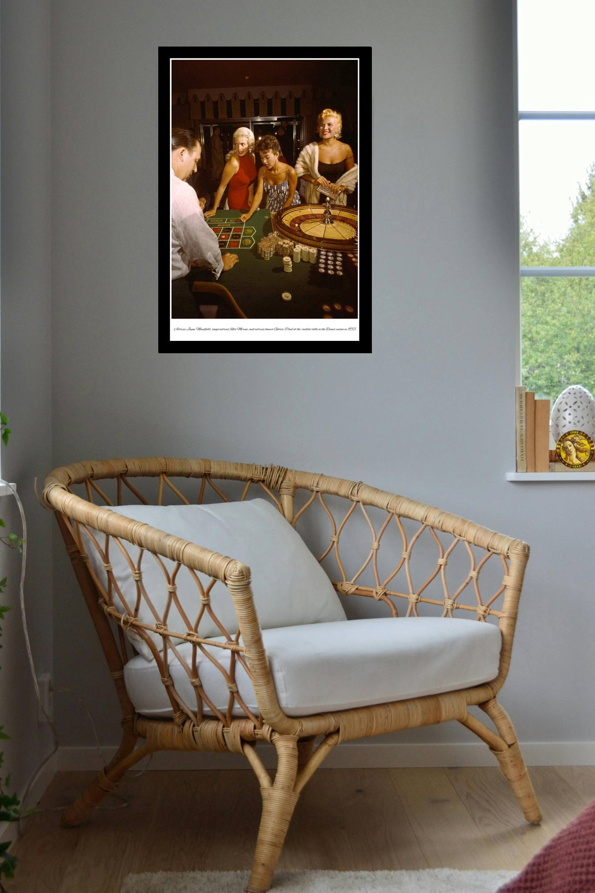 A Roulette Table In The Dunes Casino in 1955 | Vintage Iconic Photograph | Wall Frame