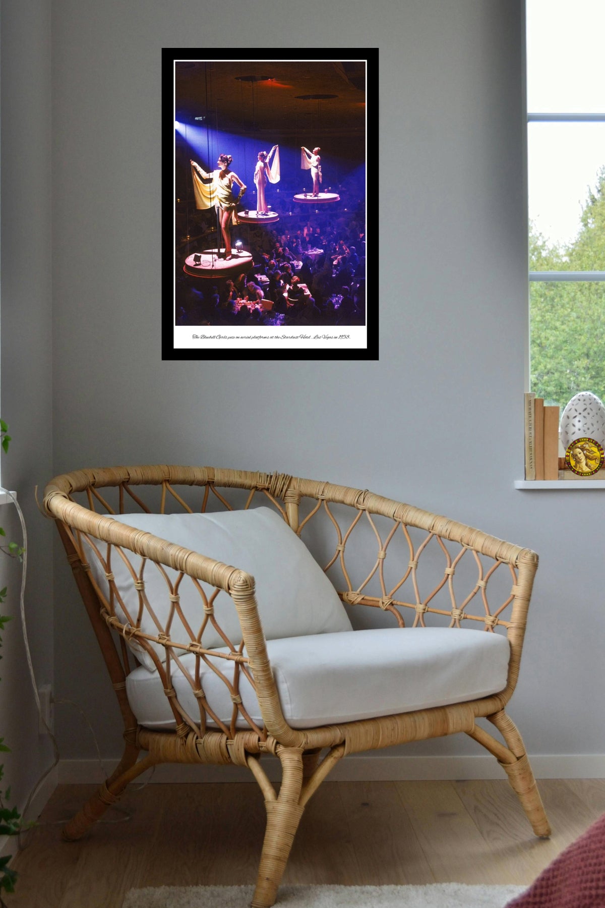 The Bluebell Girls Pose On Aerial Platforms Las Vegas 1958 | Vintage Iconic Photograph | Wall Frame