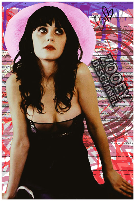 Zooey Deschanel | Vintage Hollywood Actress | Art Print | Wall Frame