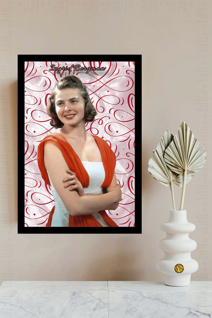 Ingrid Bergman | Vintage Hollywood Actress | Art Print | Wall Frame