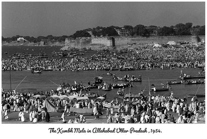 The Kumbh Mela, Allahabad Uttar Pradesh 1954 | Vintage Iconic Photograph | Wall Frame