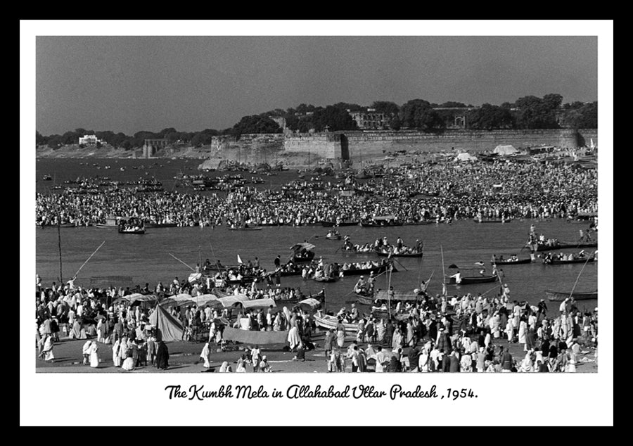 The Kumbh Mela, Allahabad Uttar Pradesh 1954 | Vintage Iconic Photograph | Wall Frame