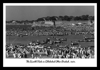 The Kumbh Mela, Allahabad Uttar Pradesh 1954 | Vintage Iconic Photograph | Wall Frame