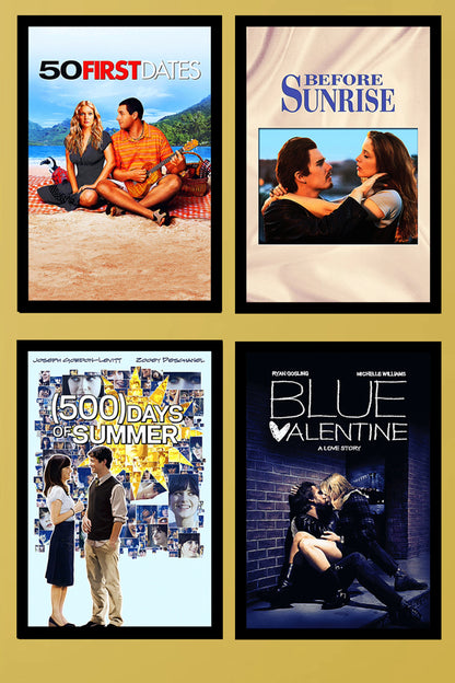 Romance Movie Collection: Set of 4 | Hollywood Movie Posters | Wall Frames