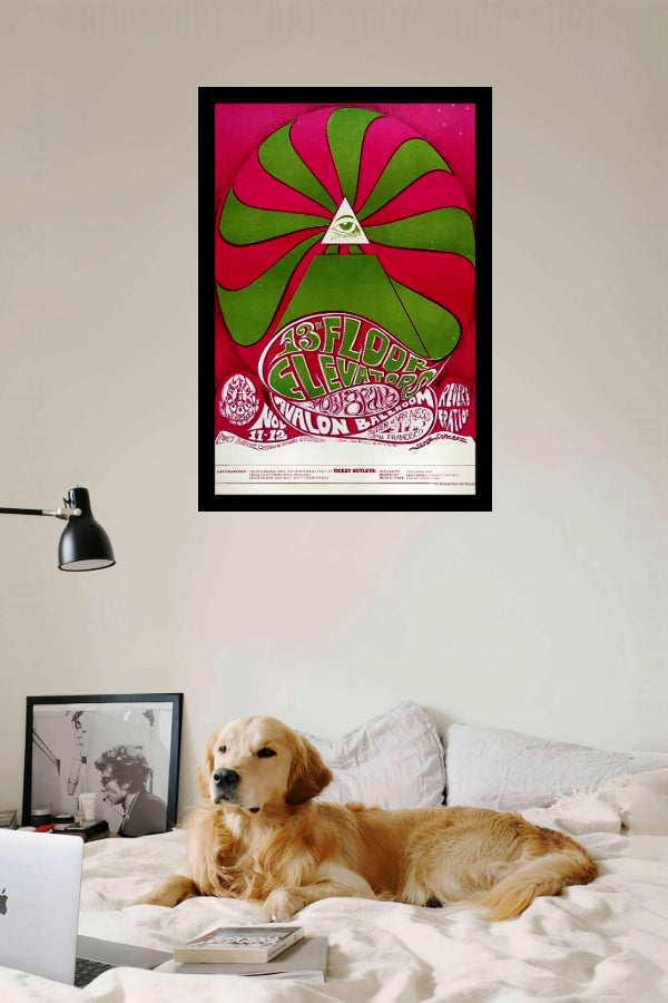 13th Floor Elevators | Avalon Ballroom (1966) | Vintage Concert Poster | Art Print | Wall Frame