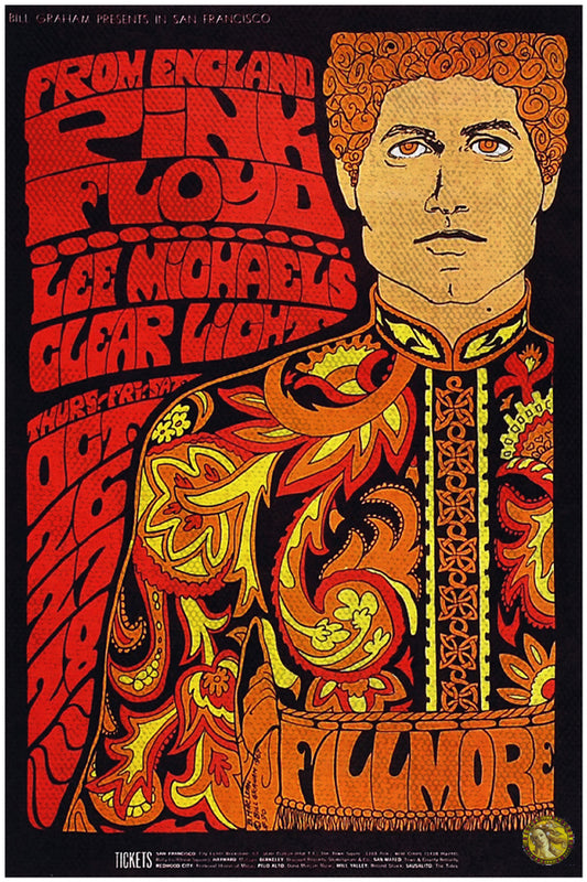 Pink Floyd | Fillmore (1967) |  Vintage Concert Poster | Art Print | Wall Frame