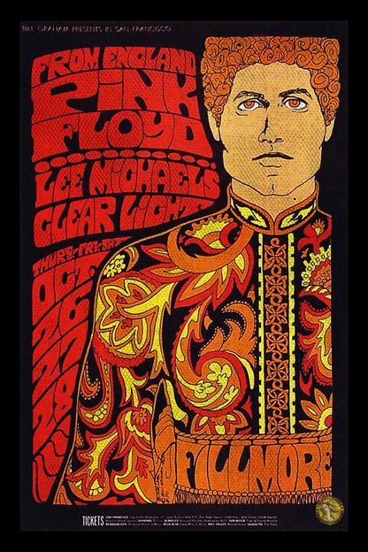 Pink Floyd | Fillmore (1967) |  Vintage Concert Poster | Art Print | Wall Frame