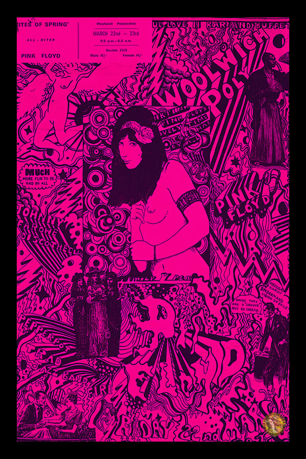 Pink Floyd | Rites Of Spring All-Niter (1968) | Vintage Concert Poster | Art Print | Wall Frame