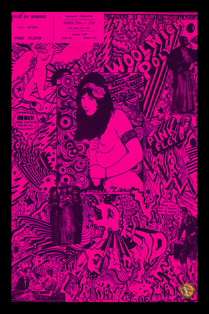 Pink Floyd | Rites Of Spring All-Niter (1968) | Vintage Concert Poster | Art Print | Wall Frame