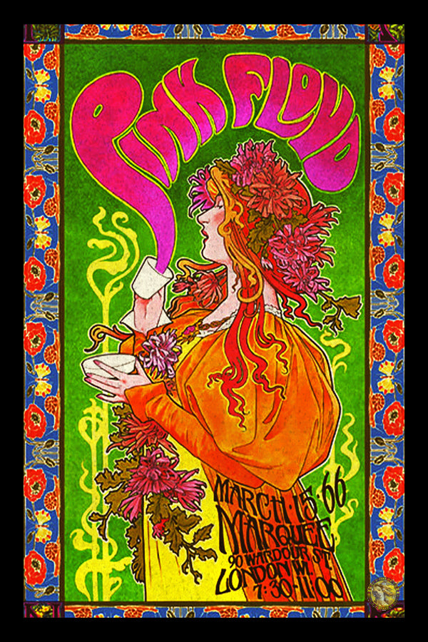 Pink Floyd | Marquee Concert London (1966) | Vintage Concert Poster | Art Print | Wall Frame