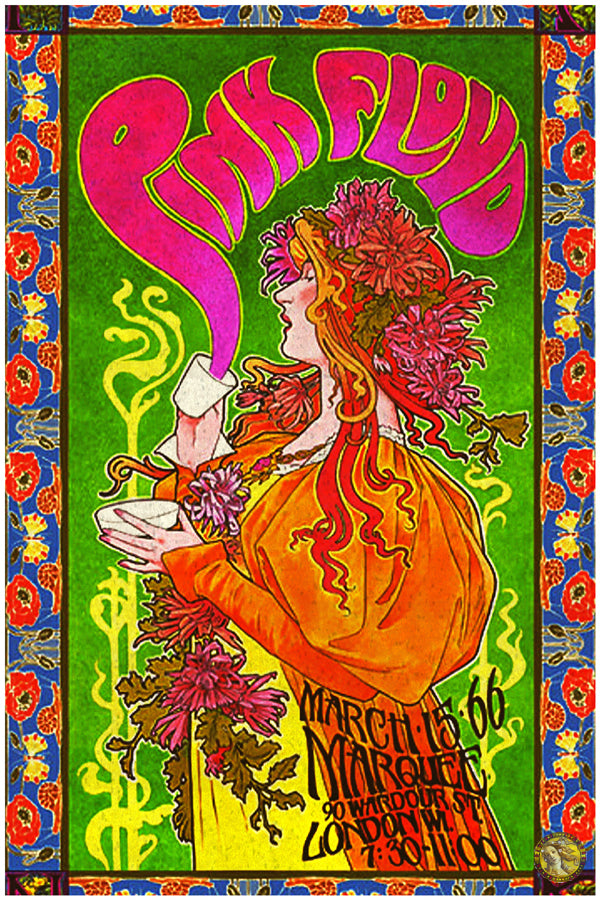 Pink Floyd | Marquee Concert London (1966) | Vintage Concert Poster | Art Print | Wall Frame