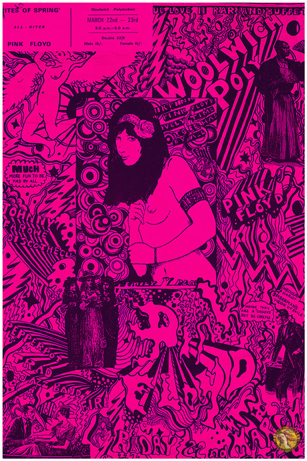 Pink Floyd | Rites Of Spring All-Niter (1968) | Vintage Concert Poster | Art Print | Wall Frame