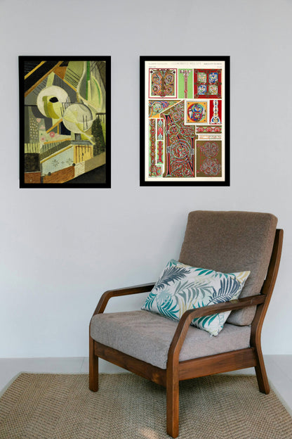 Illuminated Manuscripts No.1 (1856) | Owen Jones | Abstract Geometric Art Print | Wall Frame