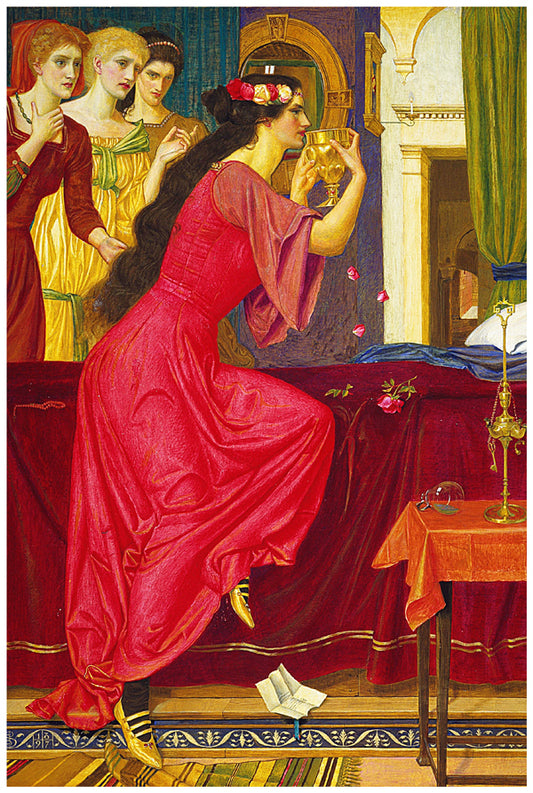 Sigismonda Drinking the Poison | Joseph Edward Southall | Painting Art Print | Wall Frame